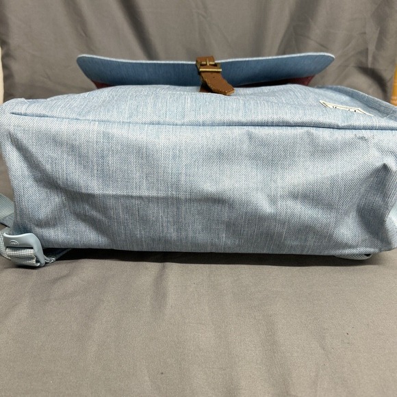 Herschel Supply Co Backpack Blue Red White Stripe Lining Strap Book Laptop Bag - Picture 15 of 16